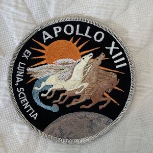 Vintage Apollo XIII Embroidered Patch 4" Ex Luna Scientia